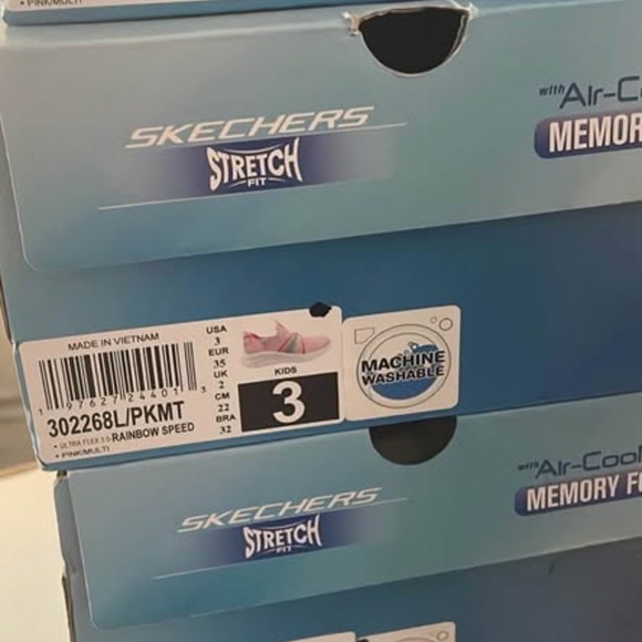 BRAND NEW girl youth skechers ultra flex rainbow slip on shoes 10.5 3Y 4.5Y 5Y 6 - Picture 8 of 8